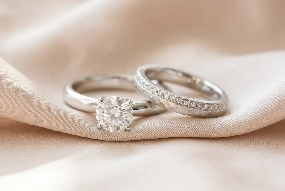 Your wedding band should harmonize with your engagement ring, whether through a seamless match or a thoughtful contrast.