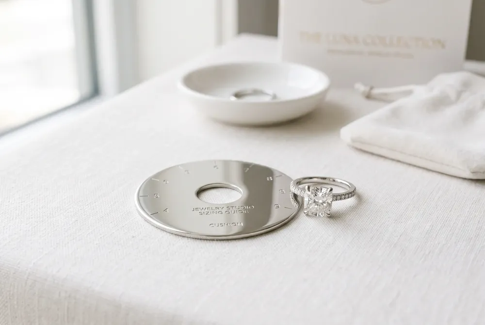 Compare the cushion’s outline and face-up measurements to find proportions that feel right on your hand.