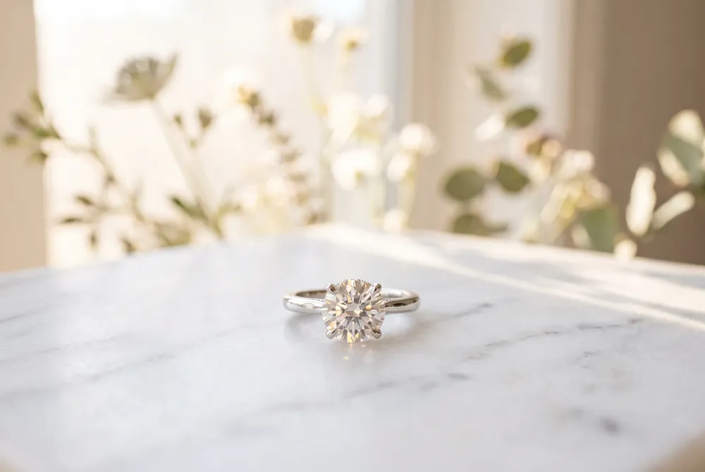 A classic halo sunflower ring balances botanical inspiration with sophisticated diamond craftsmanship for a timeless, radiant aesthetic.