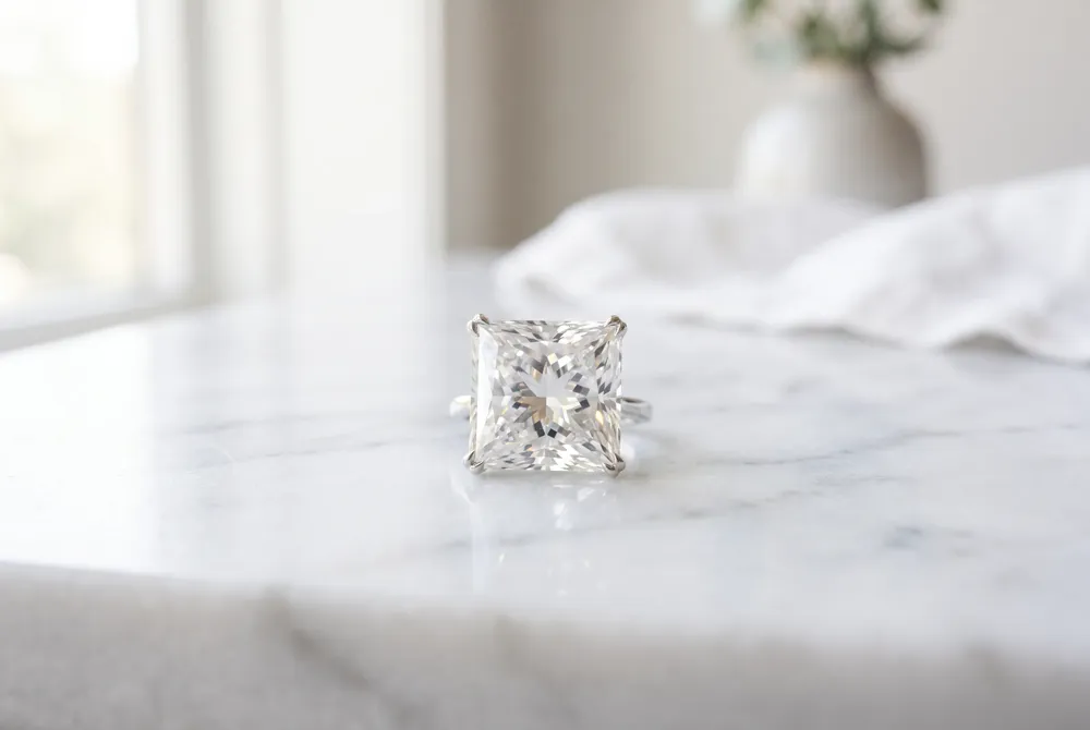 Explore how the efficient geometric design of a princess cut offers exceptional value while maintaining a bold, contemporary aesthetic.