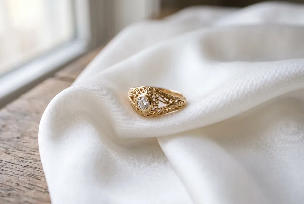 From hand-engraved filigree to the warm yellow gold band, every detail of the taylor swift engagement ring tells a deeply personal and vintage-inspired story.