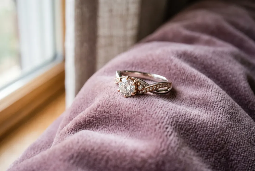 Engagement rings dazzle with prominent stones and intricate settings, while wedding bands embrace understated sophistication built for daily elegance.