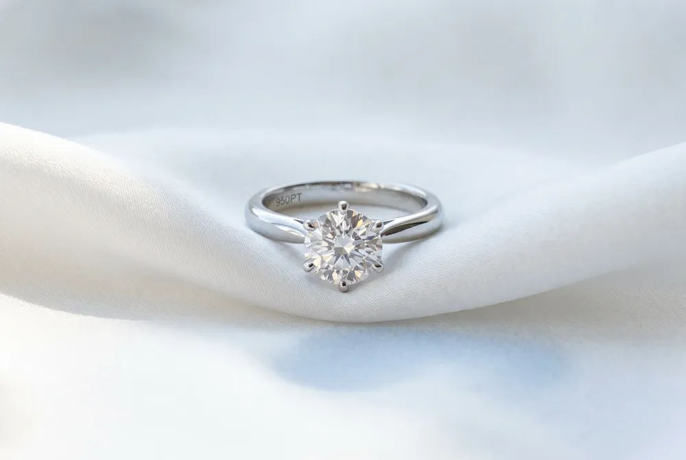 Simple, gentle cleaning and mindful wear will keep your moissanite and diamond ring radiant for a lifetime.