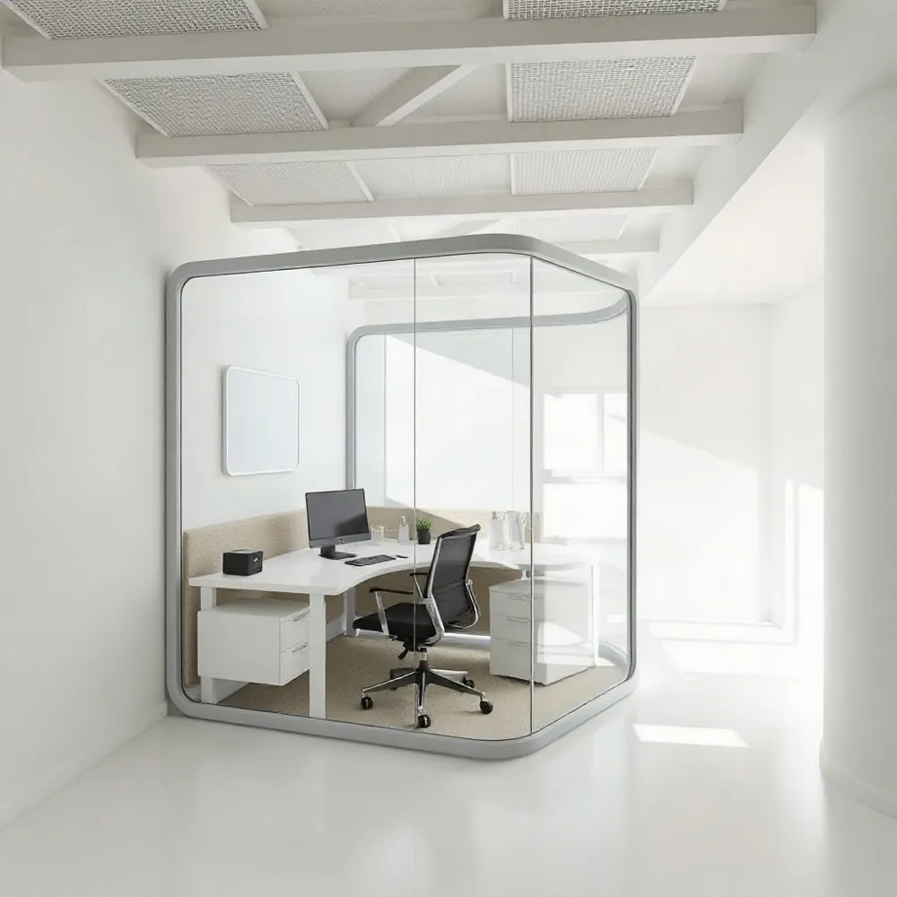 Ensure your team enjoys maximum privacy by selecting high-performance acoustic units that meet strict ISO standards for speech level reduction.