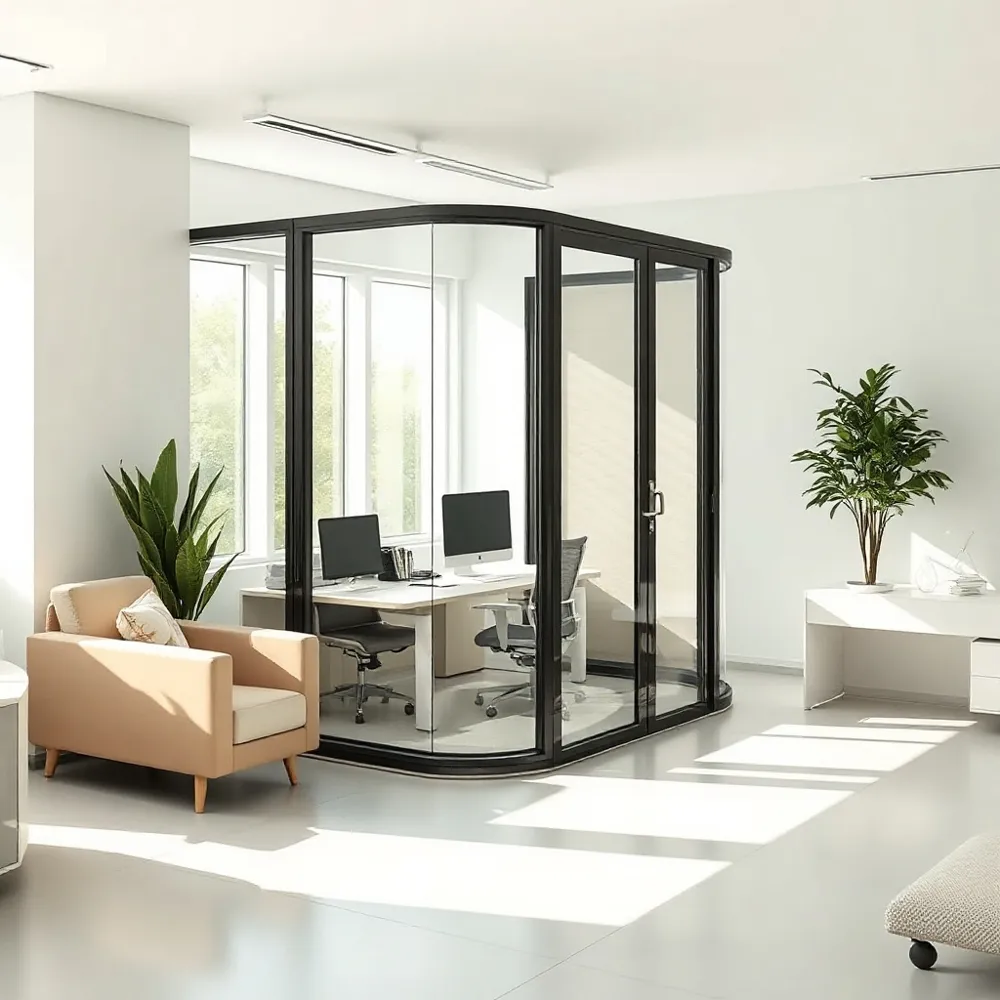 Replace static boardrooms with agile, modular pods designed for seamless team collaboration and quick huddles.
