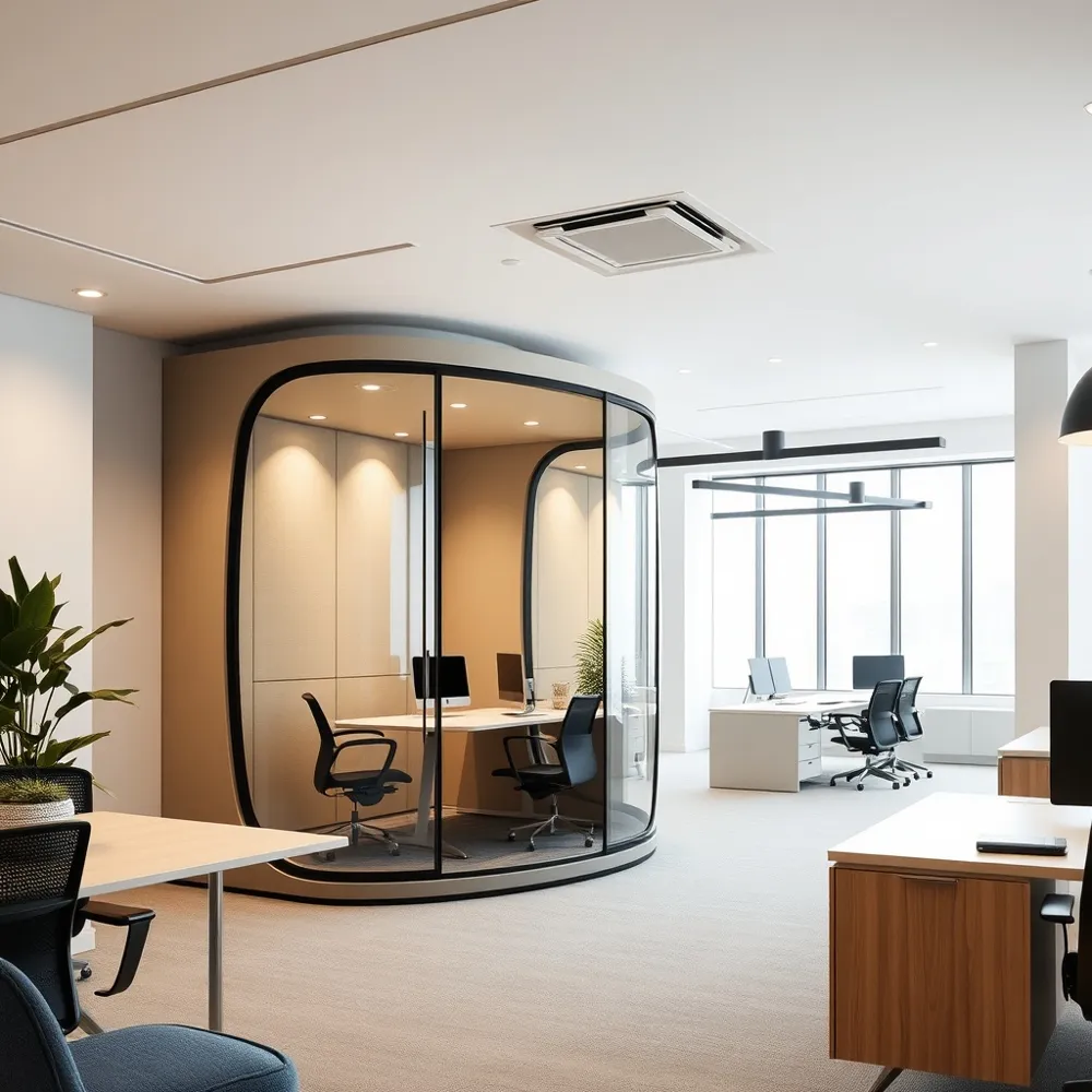 Transform your workspace with acoustic pods that provide the essential privacy needed to eliminate distractions and boost employee focus.