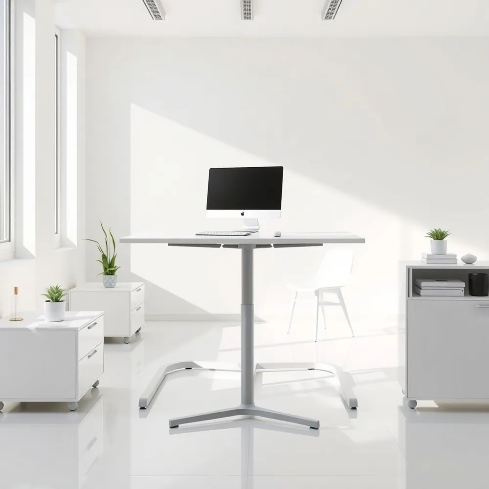 Establish a strong foundation for your workday by selecting a height-adjustable desk that seamlessly adapts to your specific spatial requirements and daily workflow.