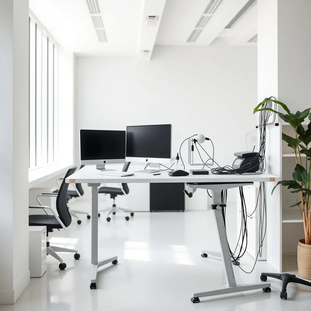 Strategically placing heavy equipment and managing cable slack will significantly reduce frame stress and ensure your standing desk operates smoothly throughout the day.