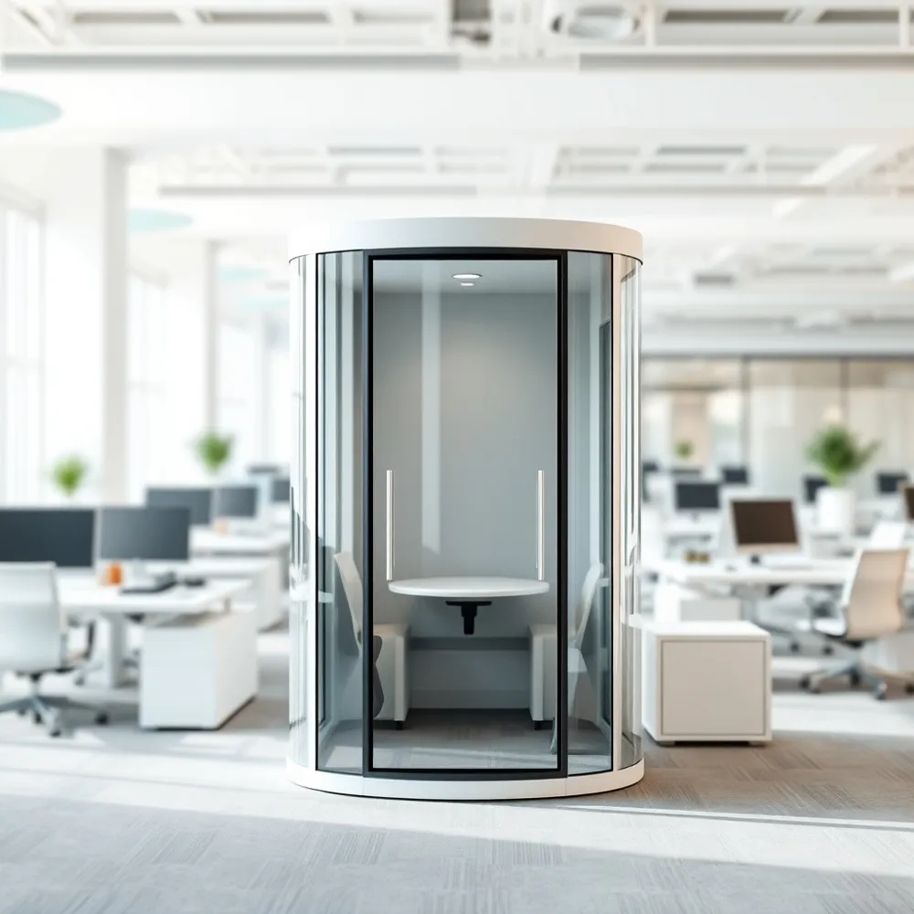 Transform your open-plan office by integrating soundproof pods that provide essential quiet zones for deep work and private calls.