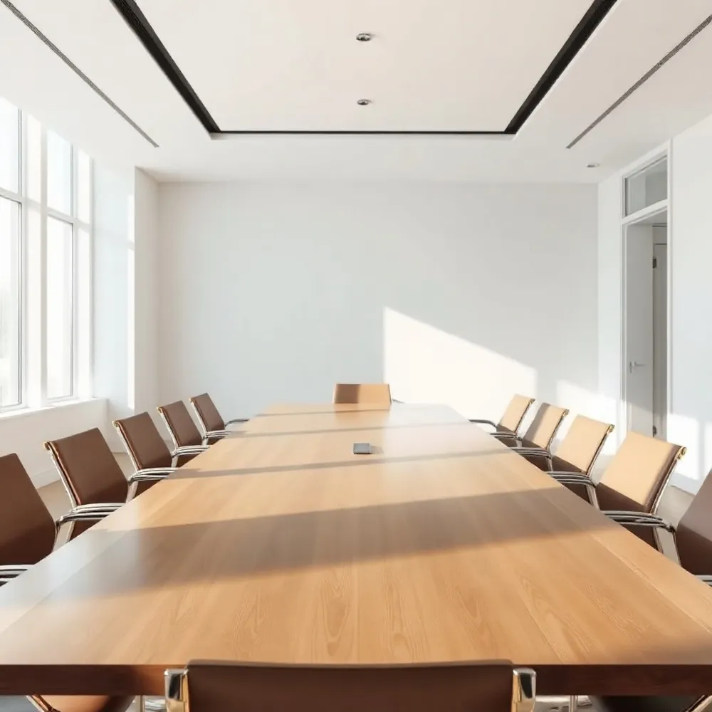 Establish authority and focus with structured rectangular tables that offer a sophisticated, reliable foundation for your most important boardroom decisions.