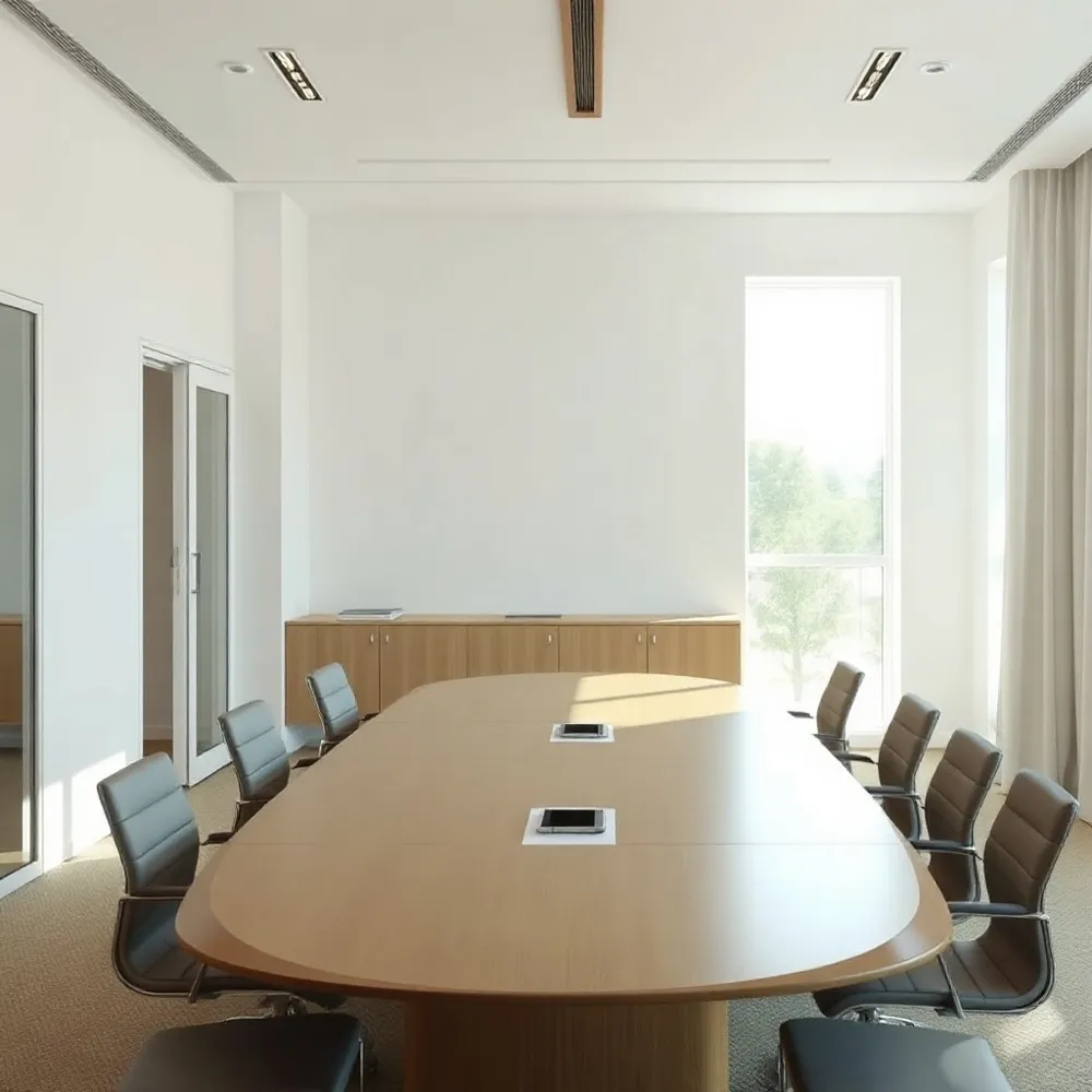 Select an office meeting table that balances your spatial footprint with essential tech integration to create a functional and professional collaborative environment.