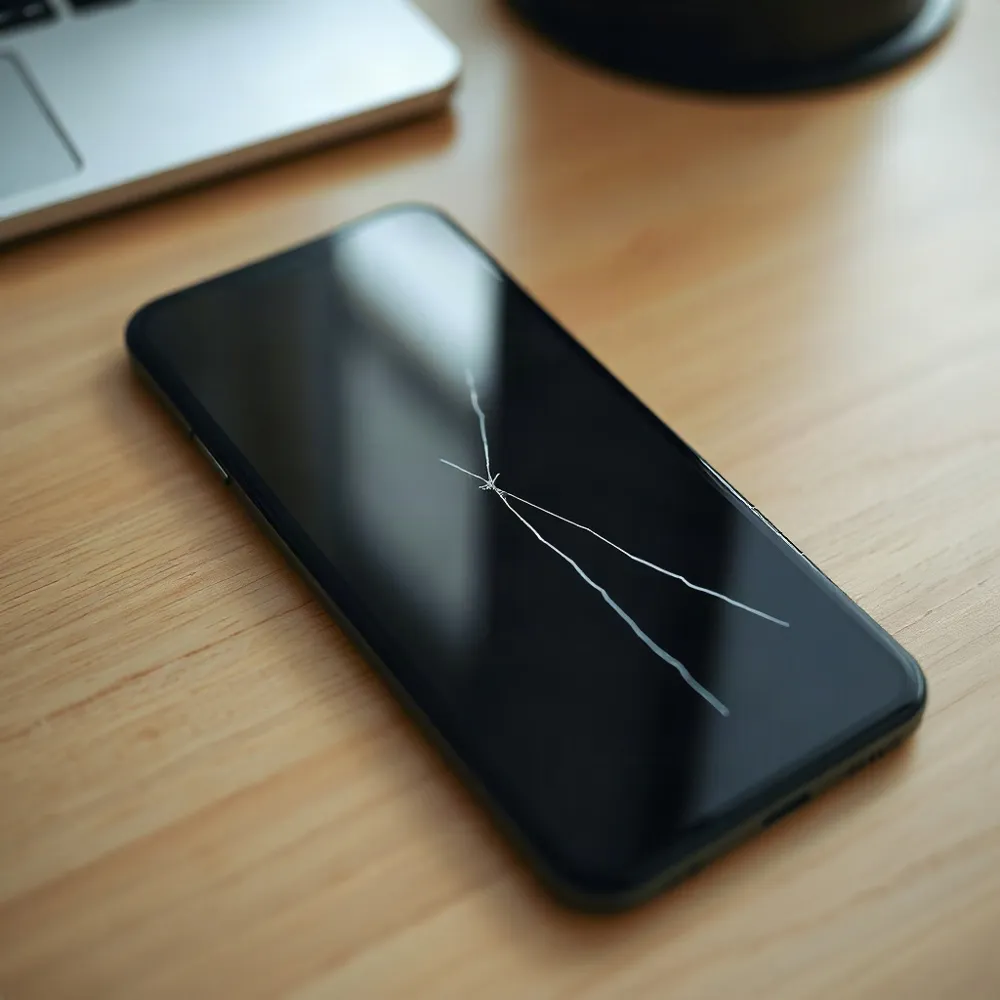 Run your finger over the crack and check for dark spots or touch issues to see if the real damage goes deeper than the protector.