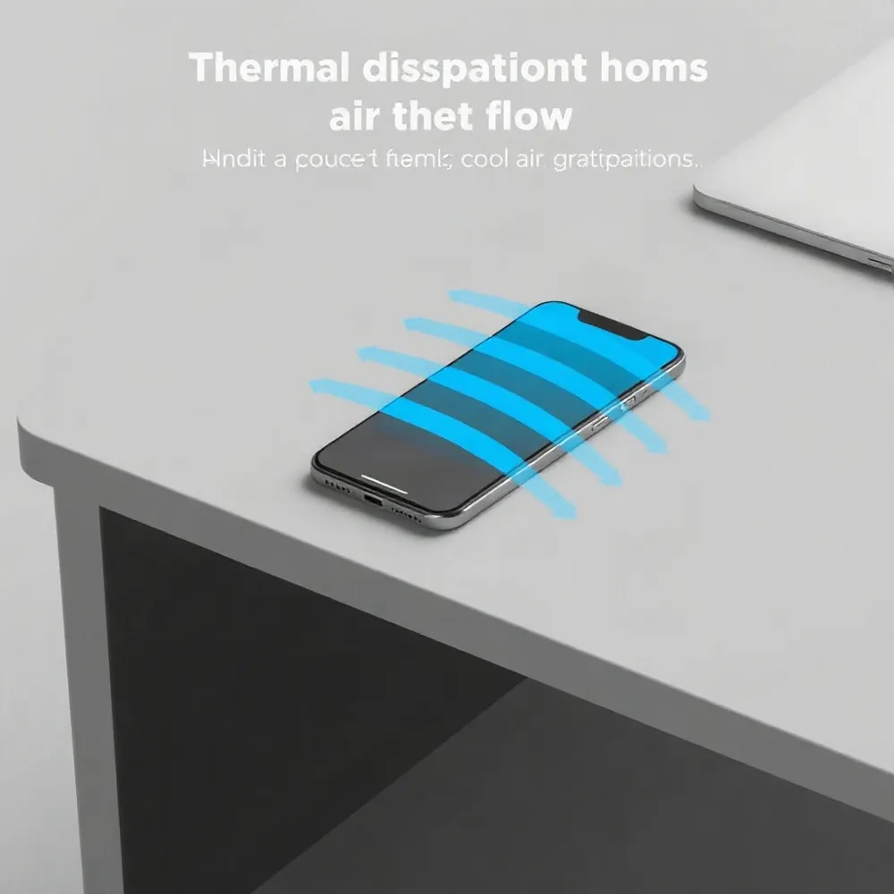 No, a quality screen protector like SuperGuardZ is far too thin to trap heat — your phone's cooling system works exactly as intended.
