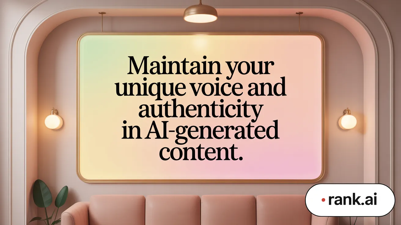 Maintain your unique voice and authenticity in AI-generated content.