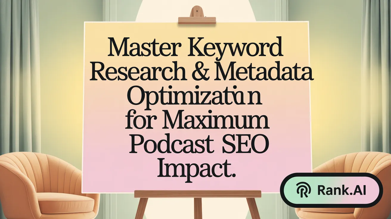 Master Keyword Research &amp; Metadata Optimization for Maximum Podcast SEO Impact