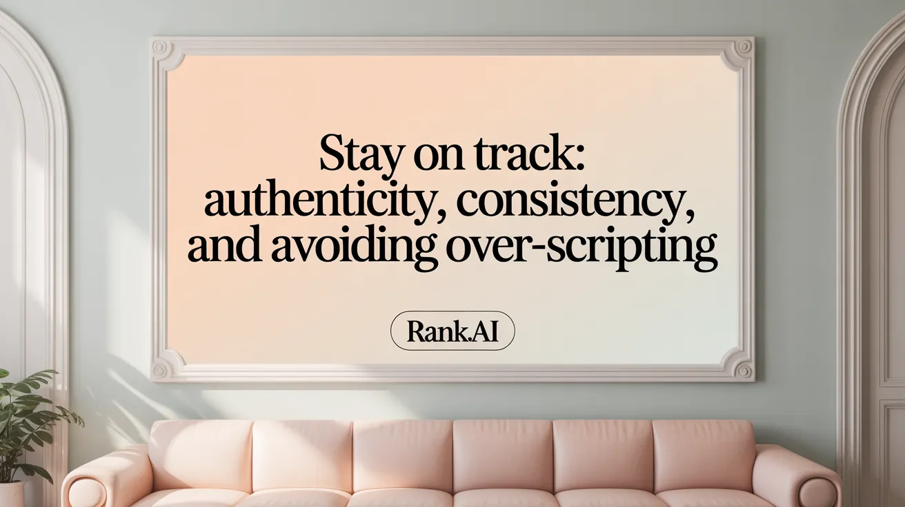 Stay on Track: Authenticity, Consistency, and Avoiding Over-scripting