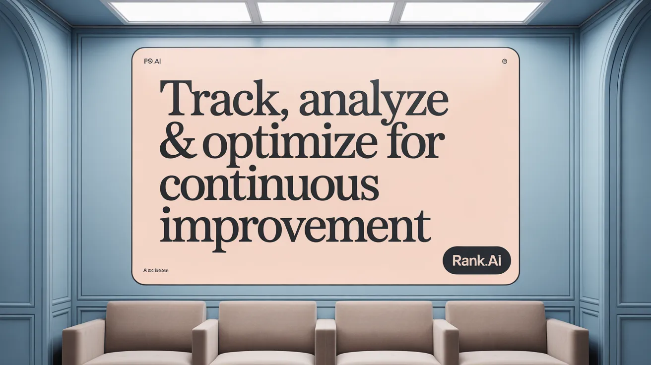 Track, Analyze &amp; Optimize for Continuous Improvement