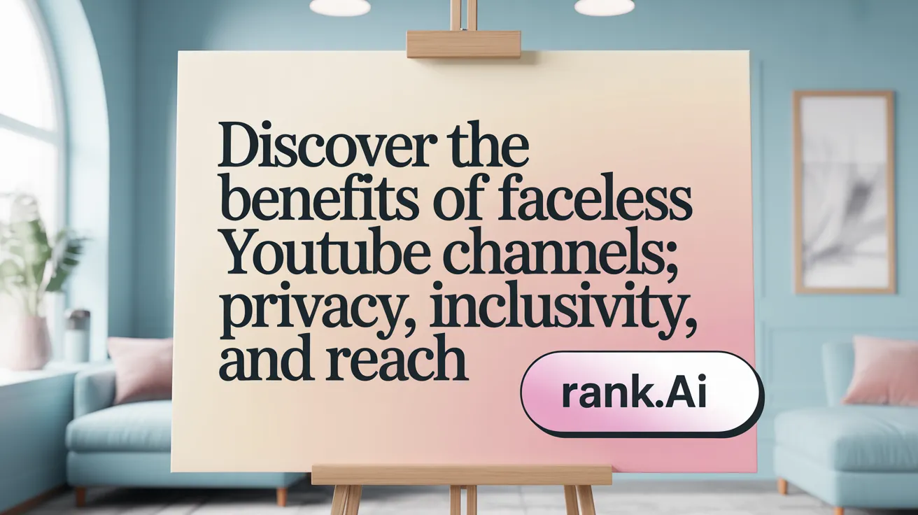 Discover the Benefits of Faceless YouTube Channels: Privacy, Inclusivity, and Reach
