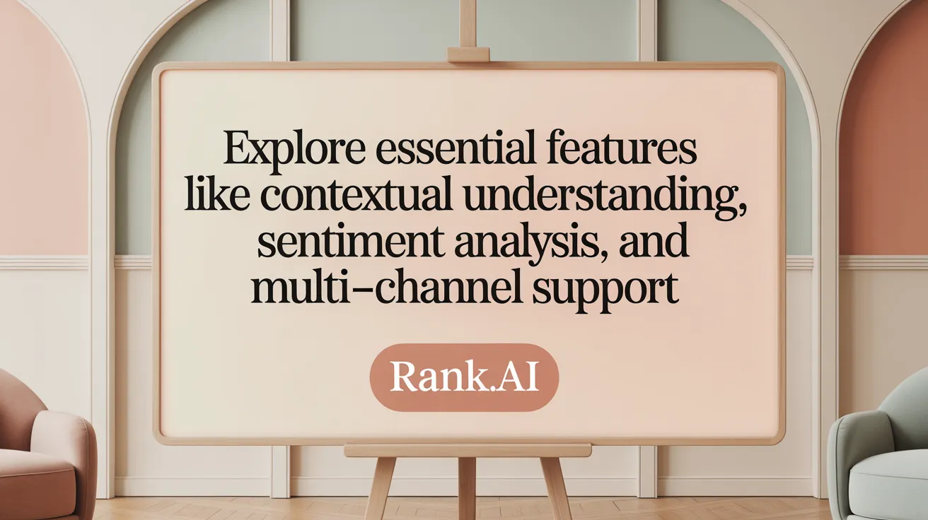 Explore essential features like contextual understanding, sentiment analysis, and multi-channel support
