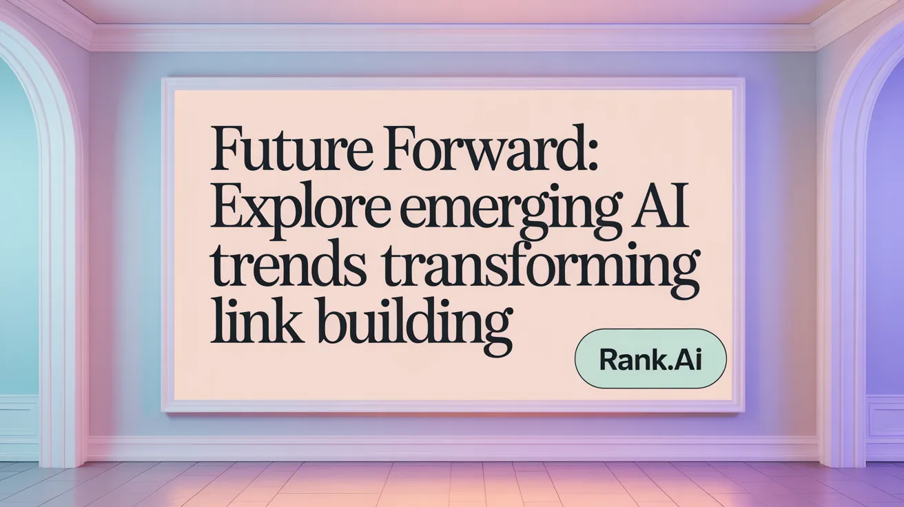 Future Forward: Explore Emerging AI Trends Transforming Link Building