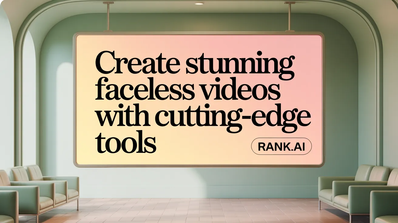 Create Stunning Faceless Videos with Cutting-Edge Tools