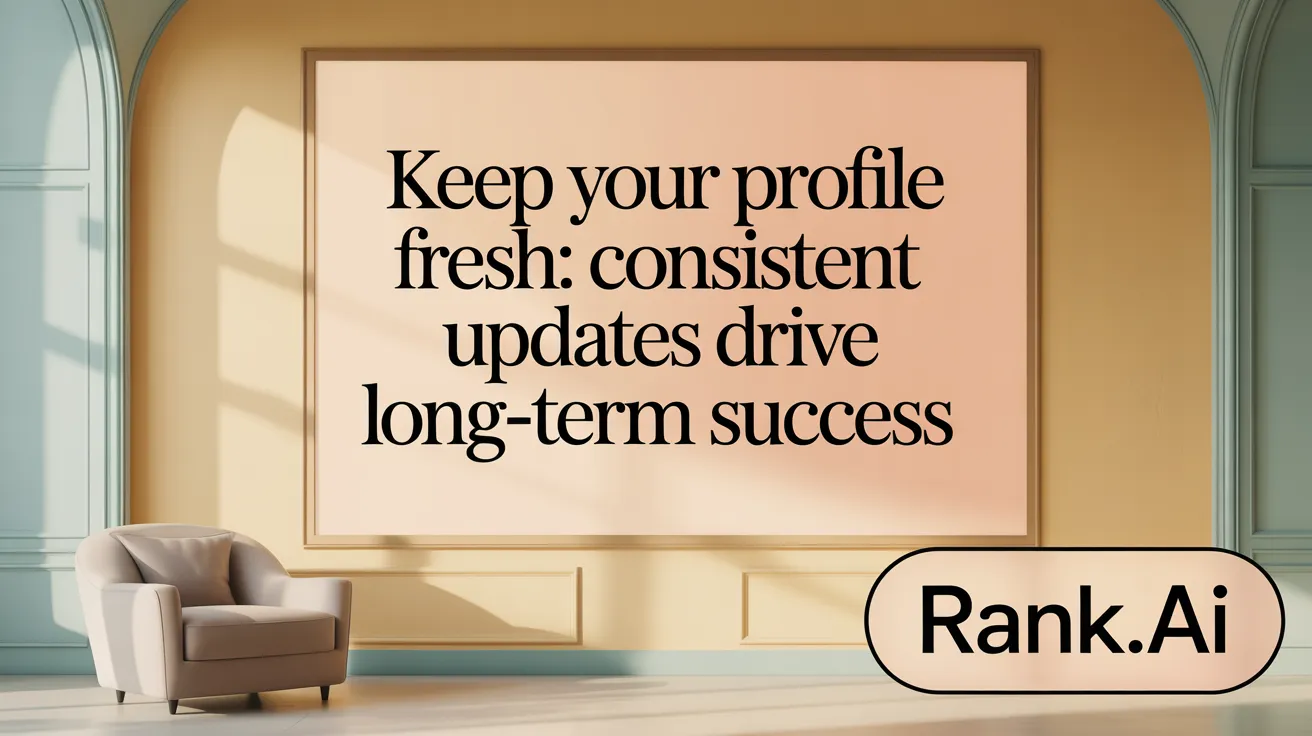 Keep Your Profile Fresh: Consistent Updates Drive Long-Term Success