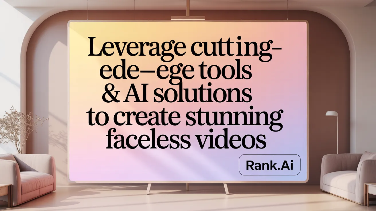 Leverage Cutting-Edge Tools &amp; AI Solutions to Create Stunning Faceless Videos