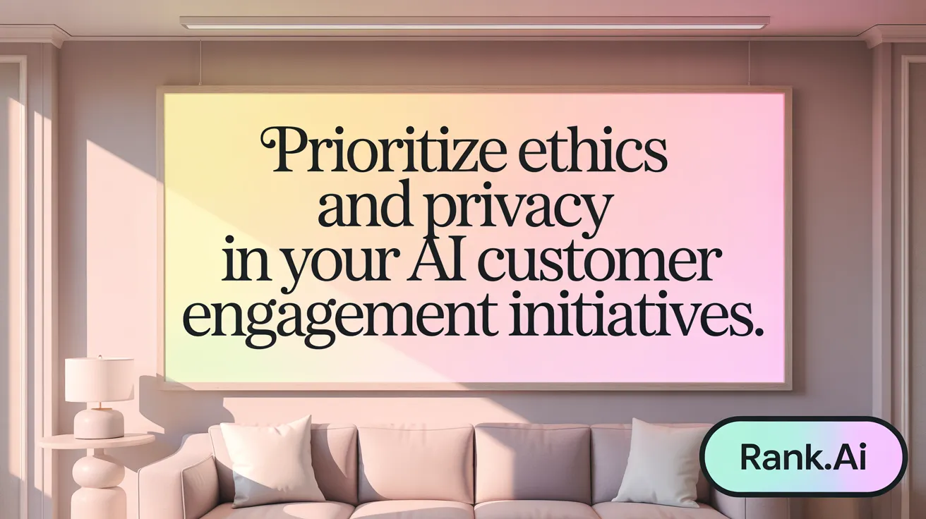 Prioritize Ethics and Privacy in Your AI Customer Engagement Initiatives