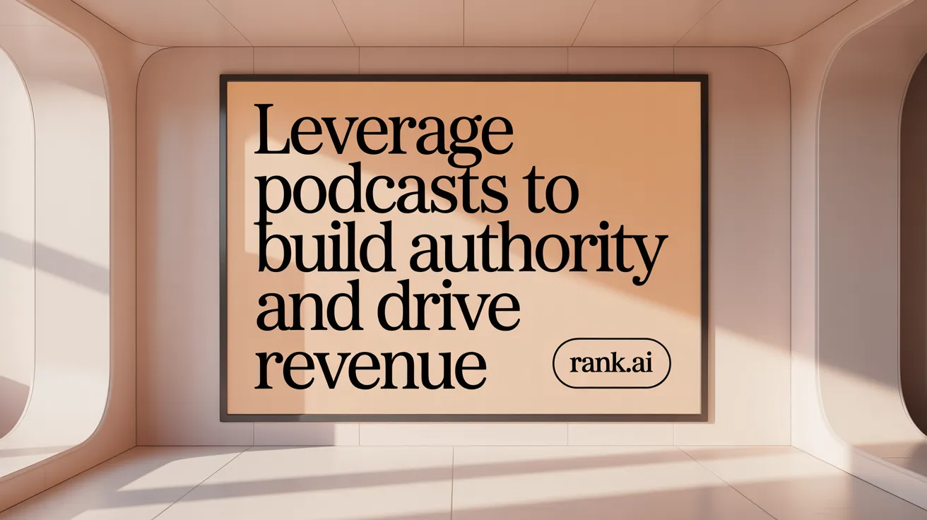 Leverage Podcasts to Build Authority and Drive Revenue