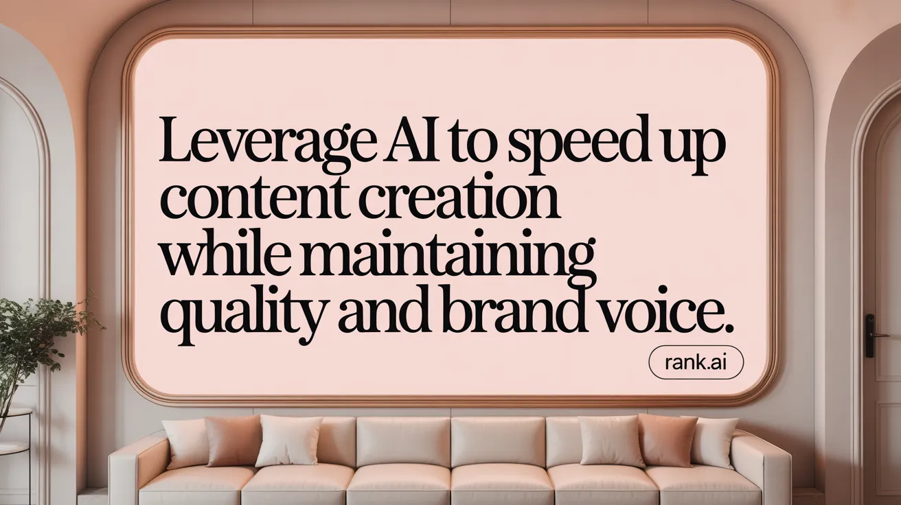 Leverage AI to speed up content creation while maintaining quality and brand voice