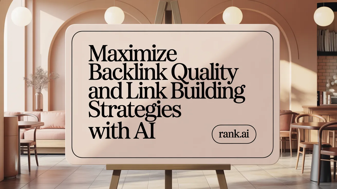 Maximize Backlink Quality and Link Building Strategies with AI
