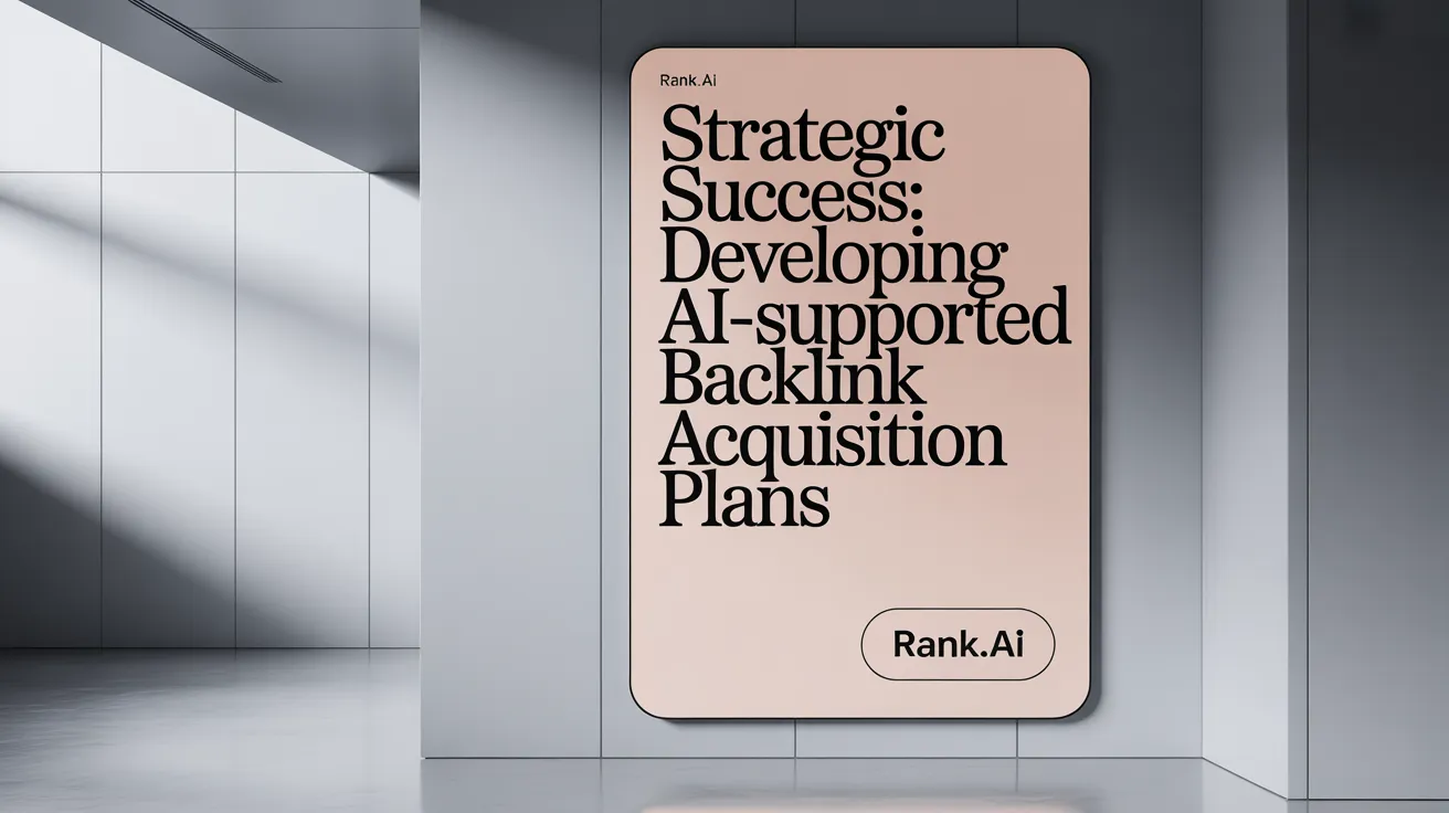 Strategic Success: Developing AI-Supported Backlink Acquisition Plans