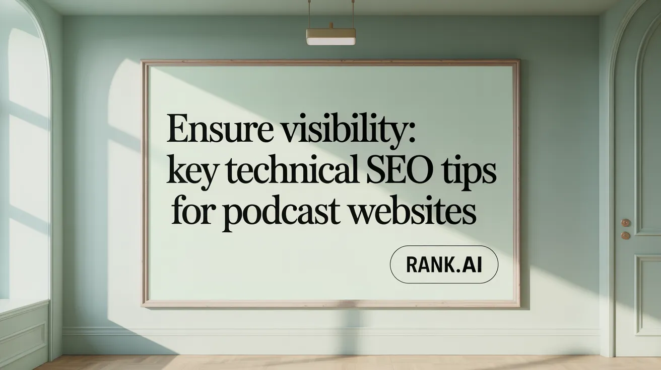 Ensure Visibility: Key Technical SEO Tips for Podcast Websites
