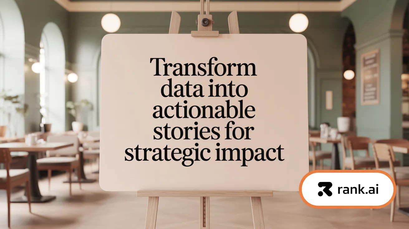 Transform Data into Actionable Stories for Strategic Impact