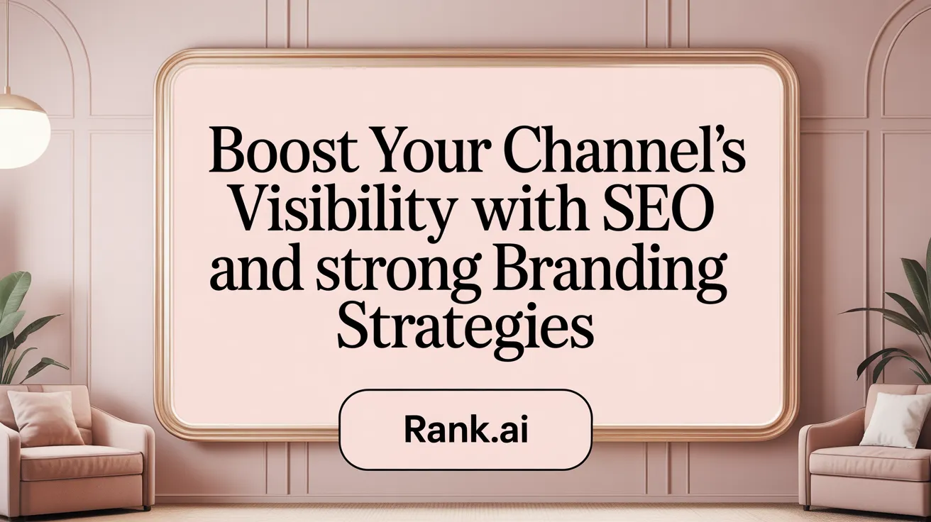 Boost Your Channel's Visibility with SEO and Strong Branding Strategies
