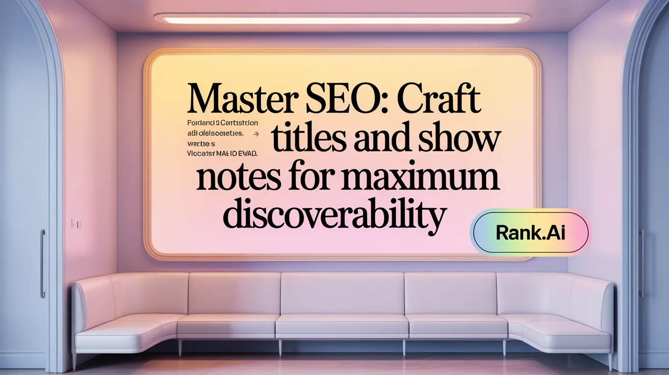 Master SEO: Craft Titles and Show Notes for Maximum Discoverability