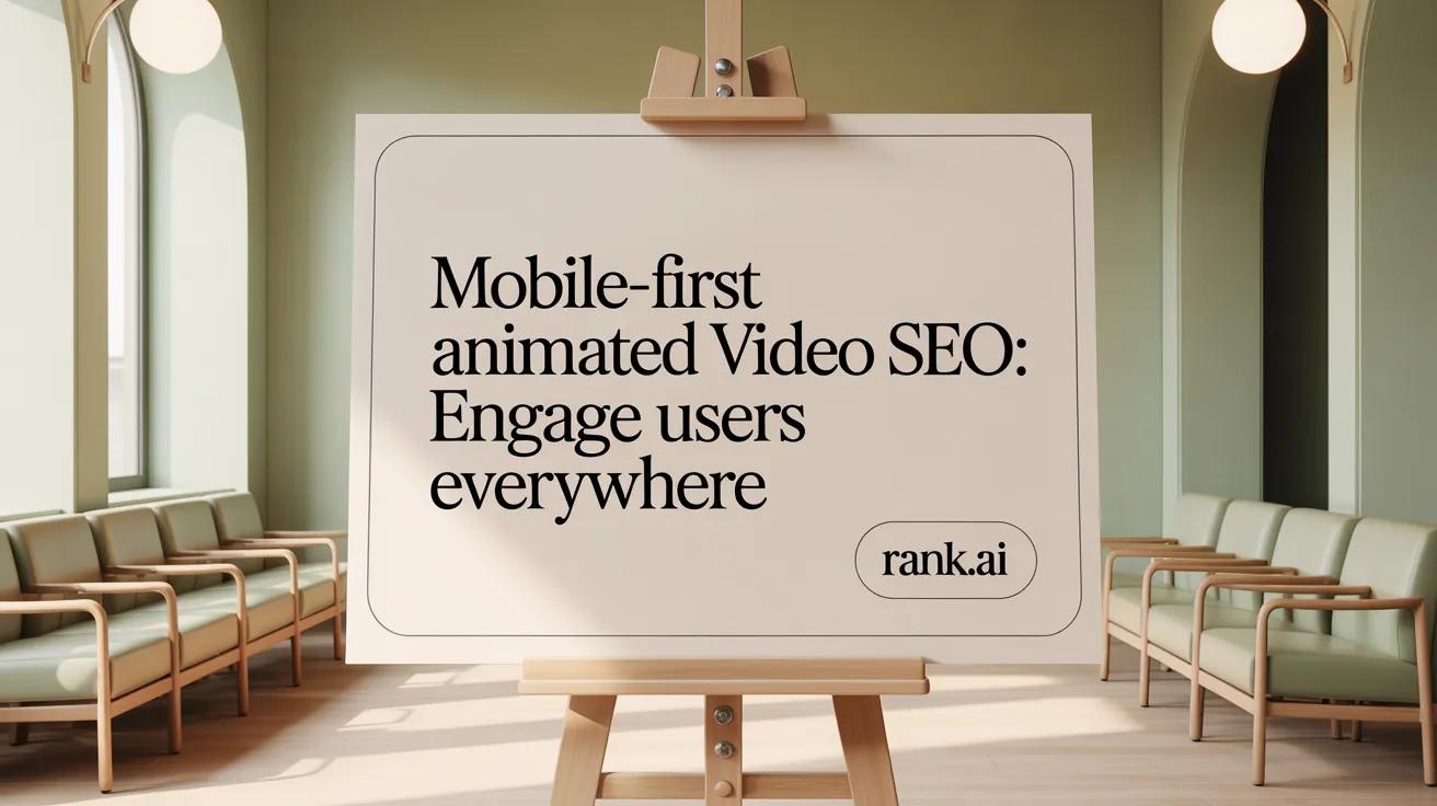 Mobile-First Animated Video SEO: Engage Users Everywhere