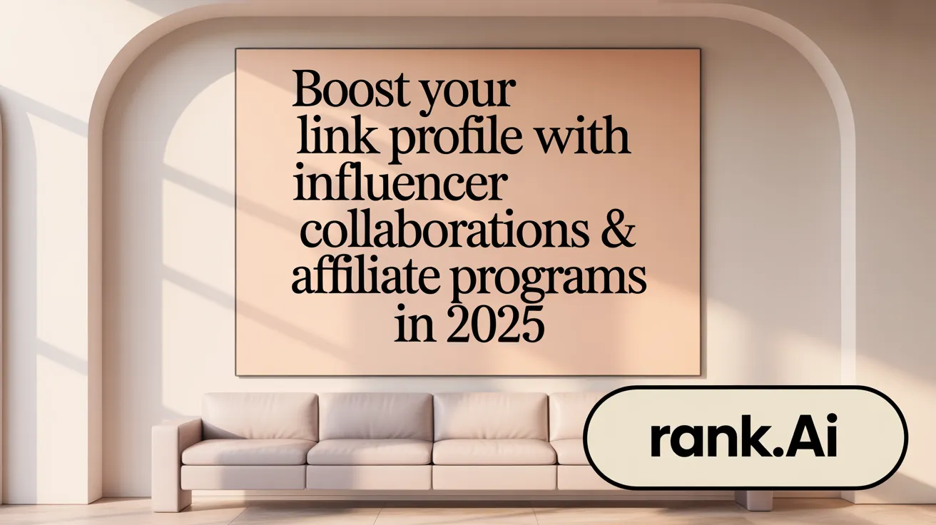 Boost Your Link Profile with Influencer Collaborations &amp; Affiliate Programs in 2025