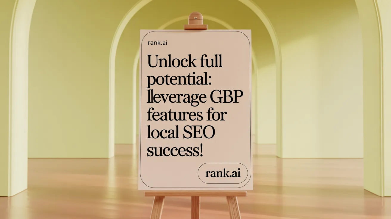 Unlock Full Potential: Leverage GBP Features for Local SEO Success! 