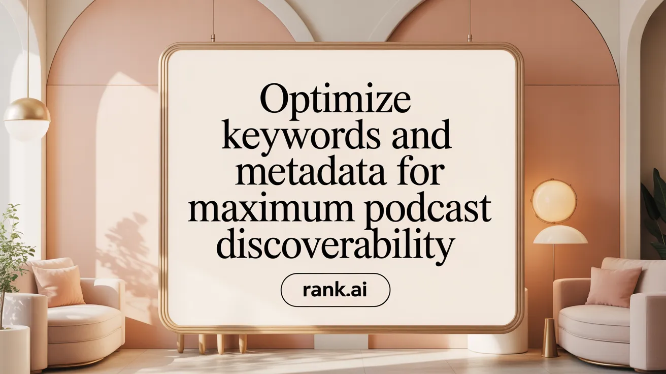 Optimize Keywords and Metadata for Maximum Podcast Discoverability
