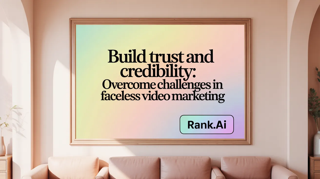 Build Trust and Credibility: Overcome Challenges in Faceless Video Marketing