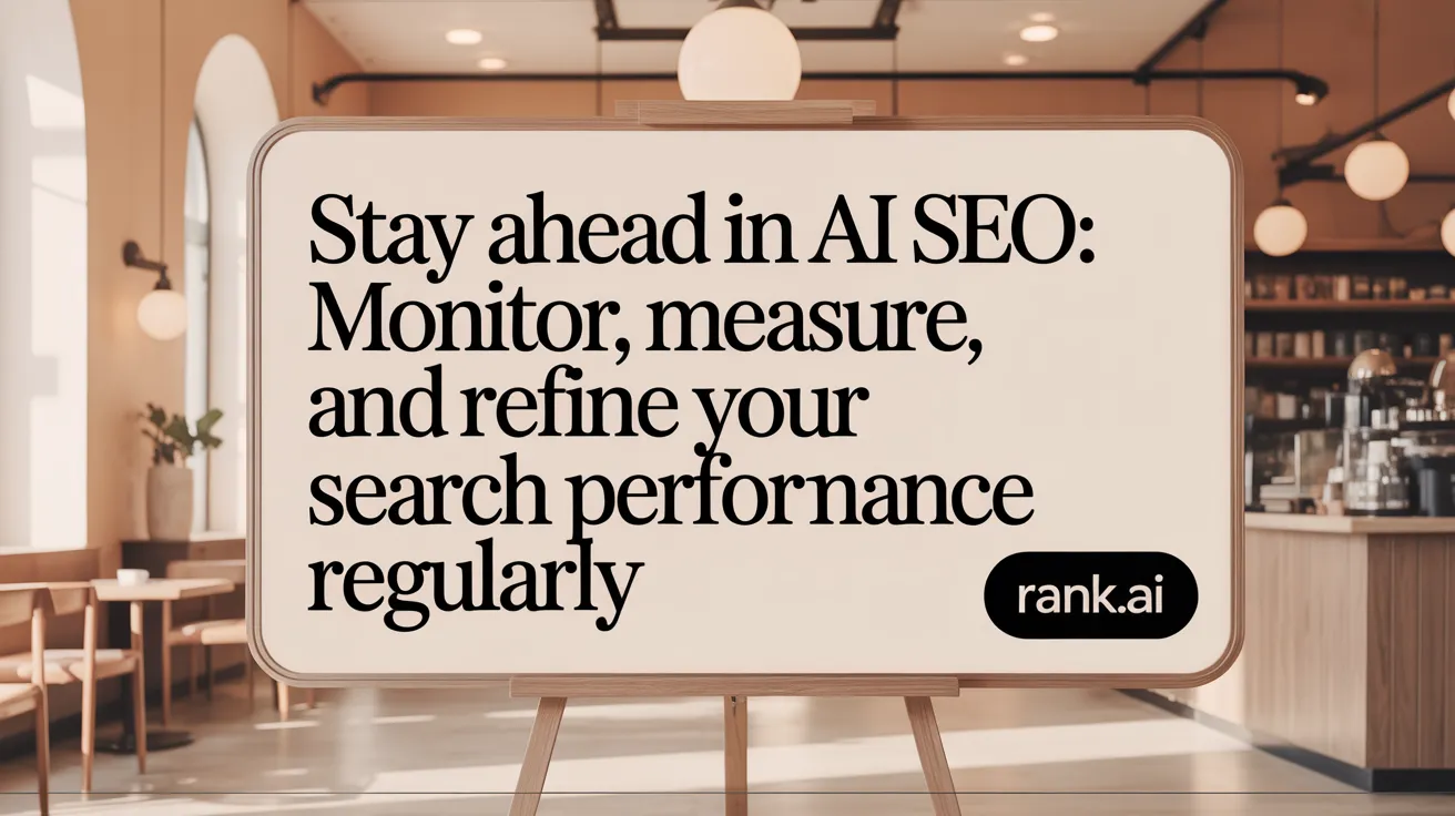 Stay Ahead in AI SEO: Monitor, Measure, and Refine Your Search Performance Regularly
