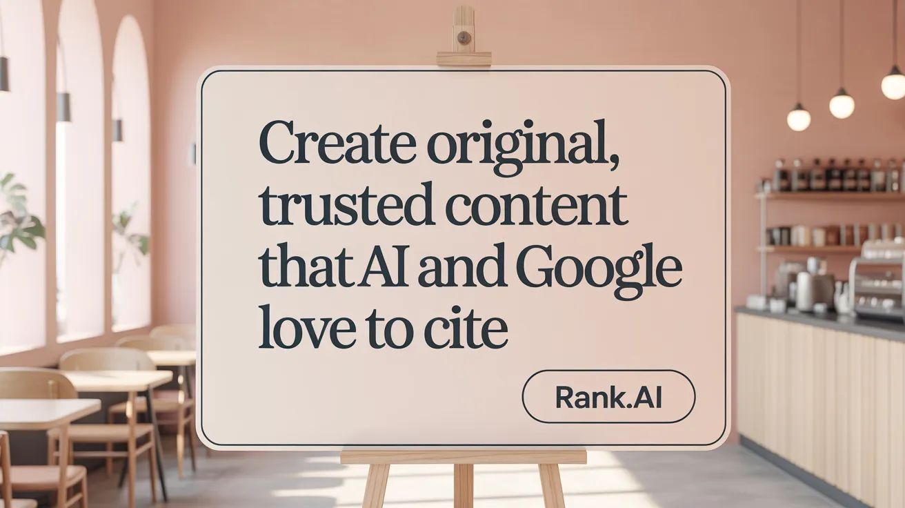 Create original, trusted content that AI and Google love to cite