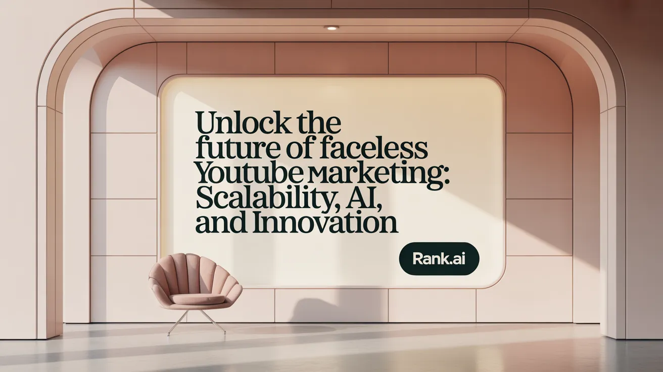 Unlock the Future of Faceless YouTube Marketing: Scalability, AI, and Innovation