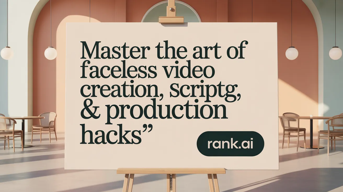 Master the Art of Faceless Video Creation: Scripts, Editing, & Production Hacks