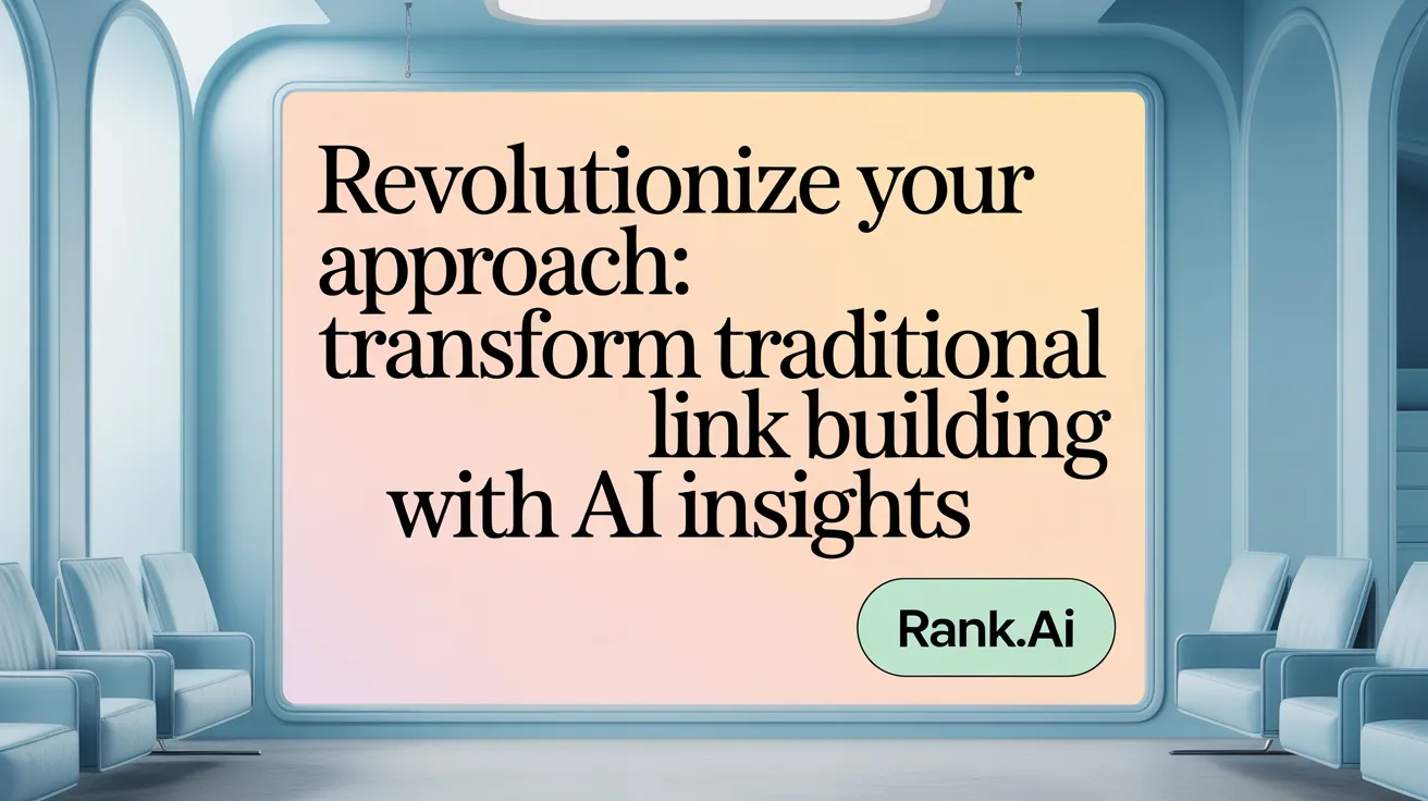 Revolutionize Your Approach: Transform Traditional Link Building with AI Insights
