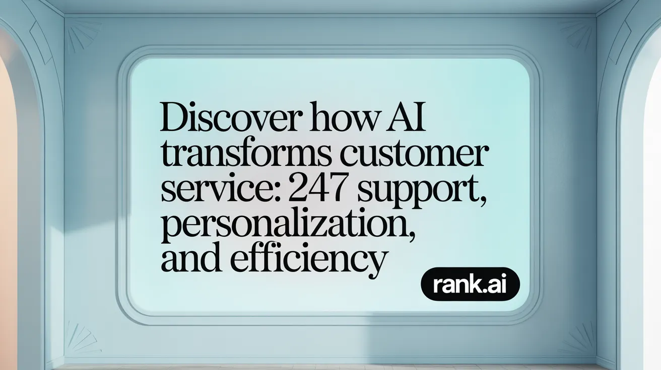 Discover How AI Transforms Customer Service: 24/7 Support, Personalization, and Efficiency