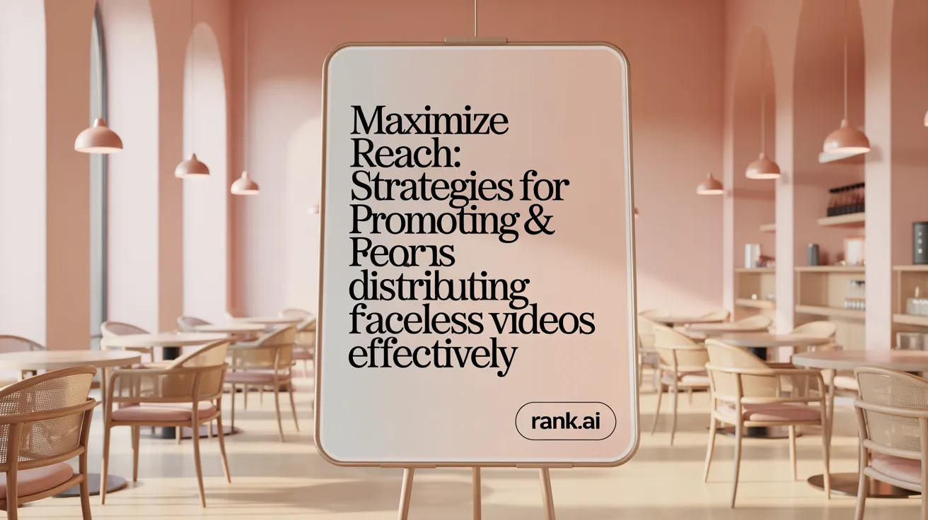 Maximize Reach: Strategies for Promoting &amp; Distributing Faceless Videos Effectively