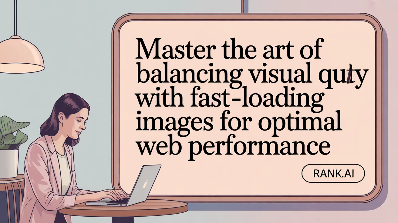 Master the art of balancing visual quality with fast-loading images for optimal web performance.