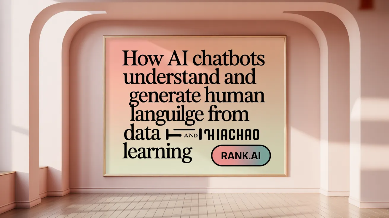 How AI chatbots understand and generate human language from data and machine learning